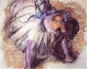 Edgar Degas Dancer Adjusting her Slippers China oil painting reproduction